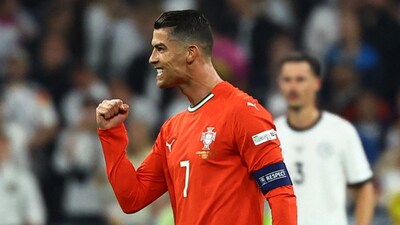 Cristiano Ronaldo scored in Portugal's semifinal win over Germany to set up a meeting vs Spain. (REUTERS)