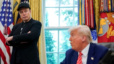 A user with only 184 followers defused a tense online clash between Elon Musk and President Trump. (REUTERS)