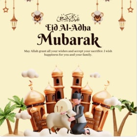 Bakrid Mubarak. (Canva) Bakrid Mubarak. (Canva)