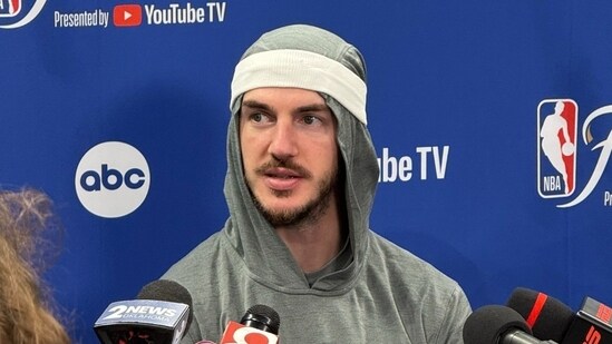 Alex Caruso during a media interaction. (Twitter)