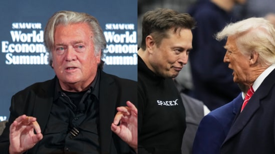 Trump threatens to cut contracts, while Bannon pushes for an investigation into Musk's immigration status and past drug use allegations. (Bloomber/AP)