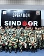 BSF Jammu Frontier, on Saturday, felicitated four BSF personnel, who were injured grievously while fighting the enemy valiantly during the Indo-Pak conflict. (HT Photo)