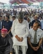 Jammu and Kashmir chief minister Omar Abdullah, his father and National Conference president Farooq Abdullah and others offering ‘namaz’ at Hazratbal shrine on the outskirts of Srinagar on Eid-ul-Azha on Saturday. (PTI Photo) Jammu and Kashmir chief minister Omar Abdullah, his father and National Conference president Farooq Abdullah and others offering ‘namaz’ at Hazratbal shrine on the outskirts of Srinagar on Eid-ul-Azha on Saturday. (PTI Photo)