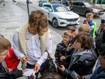 Magnus Carlsen signs autographs for children in Stavanger, Norway on the sidelines of the Norway Chess Tournament. Magnus Carlsen signs autographs for children in Stavanger, Norway on the sidelines of the Norway Chess Tournament.