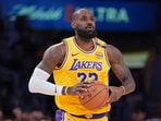 Los Angeles Lakers forward LeBron James appears during a game. Los Angeles Lakers forward LeBron James appears during a game.