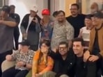 Ranbir Kapoor and Sachin Tendulkar pose with Aamir Khan and Sitaare Zameen Par cast. Ranbir Kapoor and Sachin Tendulkar pose with Aamir Khan and Sitaare Zameen Par cast.