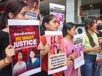 Relatives and friends of Sonam Raghuvanshi, who along with her husband Raja Raghuvanshi went missing during their honeymoon in Meghalaya, stage a protest against the Meghalaya government, in Indore, Saturday. Relatives and friends of Sonam Raghuvanshi, who along with her husband Raja Raghuvanshi went missing during their honeymoon in Meghalaya, stage a protest against the Meghalaya government, in Indore, Saturday.