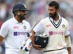 Rohit Sharma, left, and Cheteshwar Pujara Rohit Sharma, left, and Cheteshwar Pujara