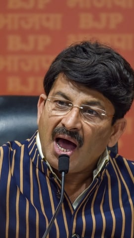 BJP's Manoj Tiwari said, "we all felt very proud when we saw Prime Minister Modi hoisting the tricolour over the Chenab Bridge." (PTI) BJP's Manoj Tiwari said, "we all felt very proud when we saw Prime Minister Modi hoisting the tricolour over the Chenab Bridge." (PTI)