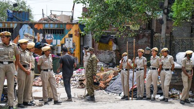 Delhi police have been deployed across the city with strict rules in place for Eid (Ishant Chauhan/ANI) Delhi police have been deployed across the city with strict rules in place for Eid (Ishant Chauhan/ANI)