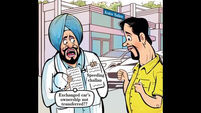 Due to the dealership’s negligence, the complainant received a speeding challan for the car that he no longer owned. (Biswajit Debnath/HT) Due to the dealership’s negligence, the complainant received a speeding challan for the car that he no longer owned. (Biswajit Debnath/HT)