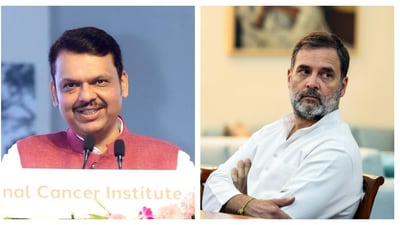 Maharashtra chief minister Devendra Fadnavis and Congress leader Rahul Gandhi. (ANI and X) Maharashtra chief minister Devendra Fadnavis and Congress leader Rahul Gandhi. (ANI and X)