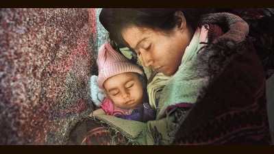 Mia Maelzer as the impoverished mother Jhumpa, in Stolen (2023). Mia Maelzer as the impoverished mother Jhumpa, in Stolen (2023).