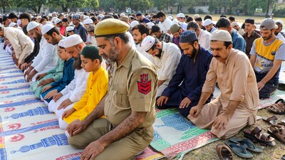People offer namaz on the occasion of the Eid al-Adha festival (PTI/Representative)