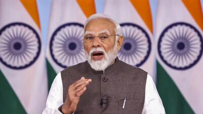 Prime Minister Narendra Modi speaks as he delivers a message for the ‘International Conference on Disaster Resilient Infrastructure 2025’. (PTI) Prime Minister Narendra Modi speaks as he delivers a message for the ‘International Conference on Disaster Resilient Infrastructure 2025’. (PTI)