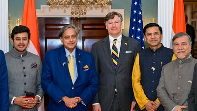 Shashi Tharoor emphasised India’s unwavering commitment to combating cross-border terrorism. (PTI) Shashi Tharoor emphasised India’s unwavering commitment to combating cross-border terrorism. (PTI)