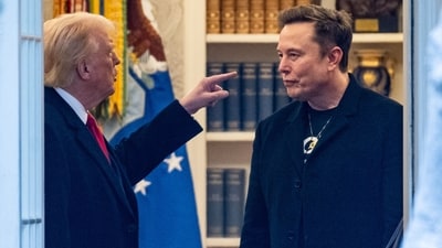 Elon Musk (R) was Donald Trump's biggest supporters and donors during the 2024 presidential campaign. (AFP)