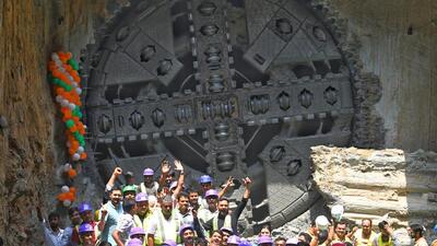 The tunnel, built at an average depth of 18 metres, is part of the 19.3-kilometre underground alignment of the corridor, which spans 23.6 kilometres in total. (VIpin Kumar/HT)