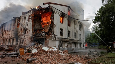 Russia launched a massive attack on Ukraine, firing over 400 drones and 40 missiles across the country, today. (REUTERS)