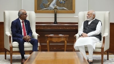Chandra Arya said that when he met PM Modi last July, he emphasised that Canada and India are united by shared values, democracy andpluralism. (Chandra Arya/X) Chandra Arya said that when he met PM Modi last July, he emphasised that Canada and India are united by shared values, democracy andpluralism. (Chandra Arya/X)