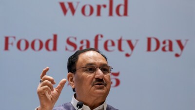 Union Minister for Health and Family Welfare, JP Nadda spoke at the World Food Safety Day, celebrated on June 7 of every year. (PTI) Union Minister for Health and Family Welfare, JP Nadda spoke at the World Food Safety Day, celebrated on June 7 of every year. (PTI)