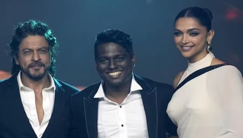 Shah Rukh Khan, Atlee and Deepika Padukone Shah Rukh Khan, Atlee and Deepika Padukone