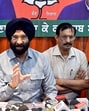 Delhi minister Manjinder Singh Sirsa along with candidate from Ludhiana West bypoll Jiwan Gupta in Ludhiana on Saturday. (Gurpreet Singh/HT) Delhi minister Manjinder Singh Sirsa along with candidate from Ludhiana West bypoll Jiwan Gupta in Ludhiana on Saturday. (Gurpreet Singh/HT)