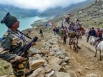 The pilgrimage, scheduled to begin on July 3 and end on August 9, is being held amid a high security alert following Operation Sindoor . (PTI)