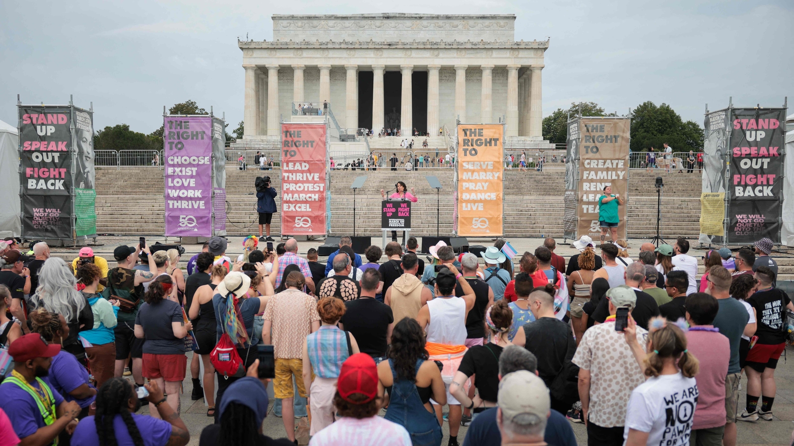 Massive LGBTQ+ rally in Washington, DC: People unite with signboards ...