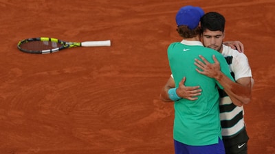 It was also the longest-ever Roland Garros final, since tennis went professional in 1968. (AP) It was also the longest-ever Roland Garros final, since tennis went professional in 1968. (AP)