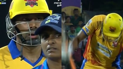 R Ashwin lost his cool and argued with the umpire during a TNPL game. (Star Sports/Screengrab) R Ashwin lost his cool and argued with the umpire during a TNPL game. (Star Sports/Screengrab)