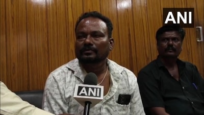 Devraj, the father of one of the deceased in the Bengaluru stampede on June 4, Devraj, the father of one of the deceased in the Bengaluru stampede on June 4,