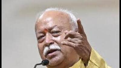 Mohan Bhagwat urged all volunteers to help carry RSS literature to every household. (Sourced)