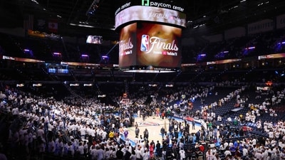 Indiana Pacers vs Oklahoma City Thunder NBA Finals Game 2 took a hit from a tornado warning (Getty Images via AFP) Indiana Pacers vs Oklahoma City Thunder NBA Finals Game 2 took a hit from a tornado warning (Getty Images via AFP)