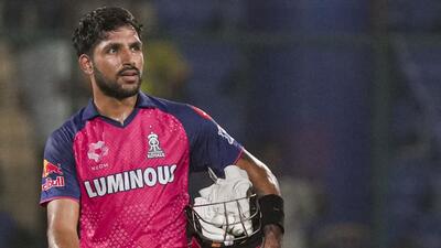 New Delhi: RR's Dhruv Jurel and Shimron Hetmyer leave the field after the IPL 2025 cricket match between Rajasthan Royals and Chennai Super Kings at the Arun Jaitley Stadium, in New Delhi, Tuesday, May 20, 2025. Rajasthan Royals won the match by 6 wickets. (PTI Photo/Manvender Vashist Lav) (PTI05_20_2025_000537A) (PTI) New Delhi: RR's Dhruv Jurel and Shimron Hetmyer leave the field after the IPL 2025 cricket match between Rajasthan Royals and Chennai Super Kings at the Arun Jaitley Stadium, in New Delhi, Tuesday, May 20, 2025. Rajasthan Royals won the match by 6 wickets. (PTI Photo/Manvender Vashist Lav) (PTI05_20_2025_000537A) (PTI)