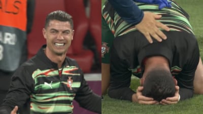 Cristiano Ronaldo breaks down after Portugal wins the Nations League (X) Cristiano Ronaldo breaks down after Portugal wins the Nations League (X)