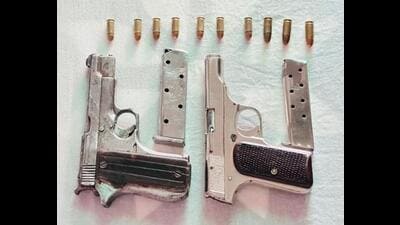 The arms and ammunition seized during from the trio. (Sourced) The arms and ammunition seized during from the trio. (Sourced)