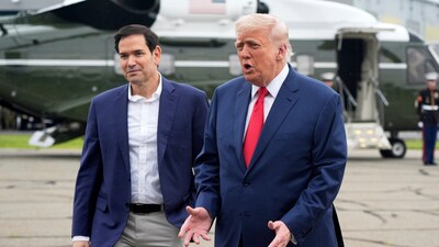 President Donald Trump at Morristown Municipal Airport in Morristown (AP) President Donald Trump at Morristown Municipal Airport in Morristown (AP)