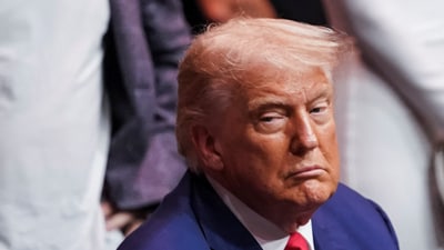 U.S. President Donald Trump attends the Ultimate Fighting Championship (UFC) 316 event at the Prudential Center in Newark, New Jersey, U.S., June 8, 2025. REUTERS/Nathan Howard (REUTERS)