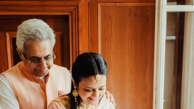 TMC MP Mahua Moitra tied the knot with former BJD MP Pinaki Misra in a private ceremony on May 30 (Mahua Moitra/X) TMC MP Mahua Moitra tied the knot with former BJD MP Pinaki Misra in a private ceremony on May 30 (Mahua Moitra/X)