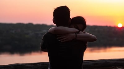 The men providing these hugs said the experience is meaningful for them, too. (Representational) The men providing these hugs said the experience is meaningful for them, too. (Representational)