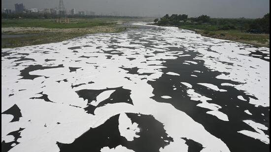 The polluted Yamuna in New Delhi. (Sunil Ghosh/HT Photo)