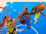 In Game 1, The Pacers were struggling, turning the ball over 20 times in the first half. By the fourth quarter, OKC was up by 15 points.