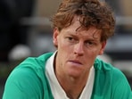 Italy's Jannik Sinner reacts after the final match. Italy's Jannik Sinner reacts after the final match.