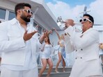 Housefull 5 worldwide box office collection day 3: Abhishek Bachchan, Akshay Kumar and Riteish Deshmukh in a still from the film. Housefull 5 worldwide box office collection day 3: Abhishek Bachchan, Akshay Kumar and Riteish Deshmukh in a still from the film.