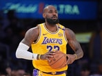 Los Angeles Lakers forward LeBron James appears during a game. Los Angeles Lakers forward LeBron James appears during a game.