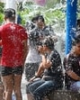 People at the Noida Sector 38 Water Park on Monday. (Sunil Ghosh/HT photo) People at the Noida Sector 38 Water Park on Monday. (Sunil Ghosh/HT photo)