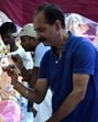 Pune, India - August 31, 2024: An artist doing last touch ups to the Ganesha idol for the upcoming Ganesh Festival at Shukrawar peth in Pune, India, on Saturday, August 31, 2024. (HT photo)