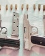 The arms and ammunition seized during from the trio. (Sourced) The arms and ammunition seized during from the trio. (Sourced)