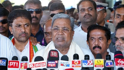 Karnataka Chief Minister Siddaramaiah speaks to the media regarding the stampede during Royal Challengers Bangalore (RCB)'s victory celebrations. (Siddaramaiah-X) Karnataka Chief Minister Siddaramaiah speaks to the media regarding the stampede during Royal Challengers Bangalore (RCB)'s victory celebrations. (Siddaramaiah-X)
